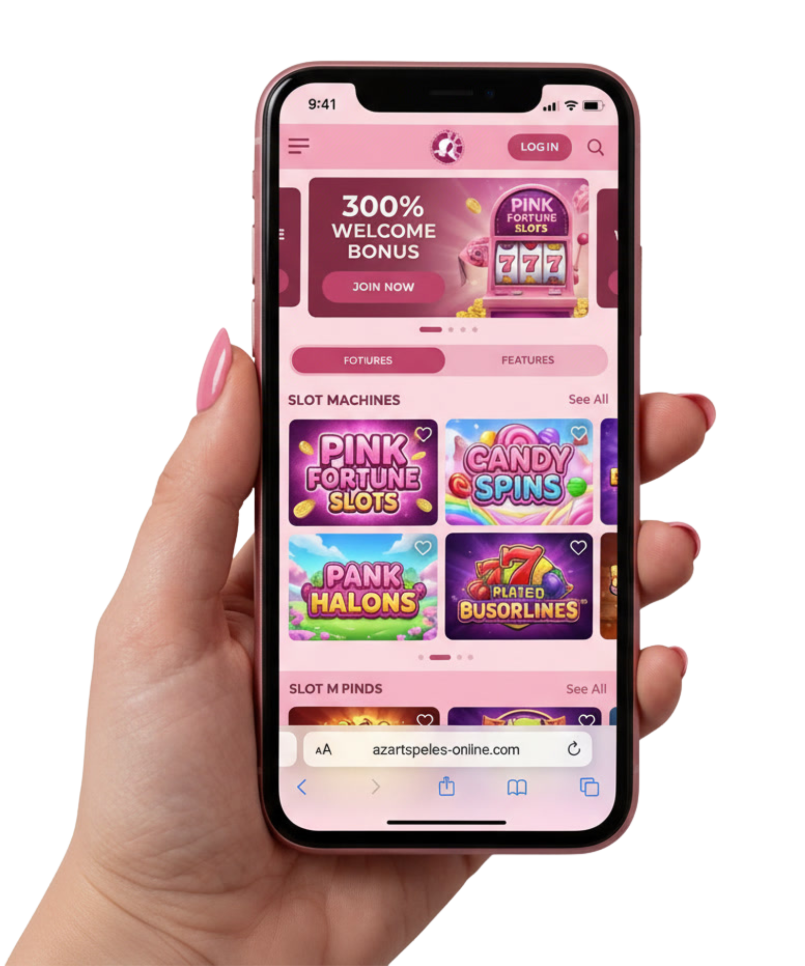 Mobile casino UI preview